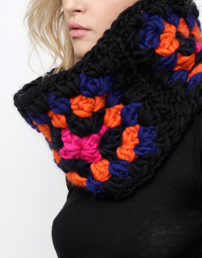 Snood en granny au crochet